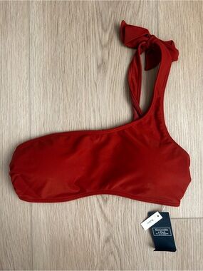 Abercrombie & Fitch Rust One-Shoulder Bikini Top
